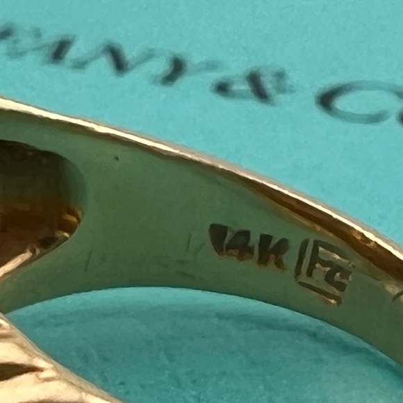 Tiffany & Co. Vintage Croissant Dome Ring 14k Yellow Gold - Picture 6 of 6